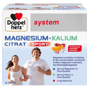 Produktbild von DOPPELHERZ Magnesium+Kalium Citrat system Granulat
