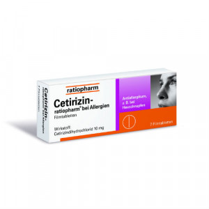 Produktbild von CETIRIZIN-ratiopharm bei Allergien 10 mg Filmtabl.