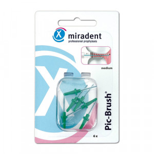 Produktbild von MIRADENT Interd.Pic-Brush Ersatzb.medium gr&uuml;n