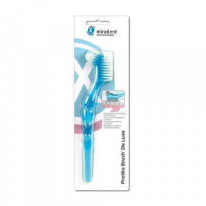 Produktbild von MIRADENT Prothesenb&uuml;rste Protho Brush blau trans.