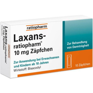 Produktbild von LAXANS-ratiopharm 10 mg Z&auml;pfchen