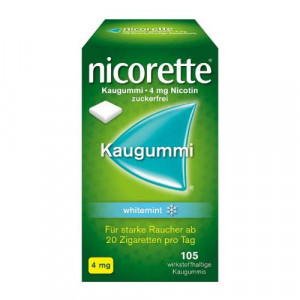 Produktbild von NICORETTE Kaugummi 4 mg whitemint
