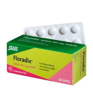 Produktbild von FLORADIX Eisen 100 mg forte Filmtabletten