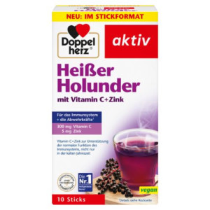 Produktbild von DOPPELHERZ hei&szlig;er Holunder m.Vit.C+Zink Granulat