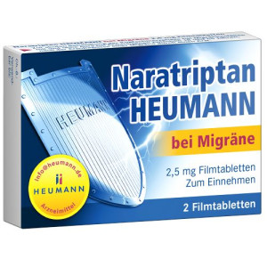 Produktbild von NARATRIPTAN Heumann bei Migr&auml;ne 2,5 mg Filmtabl.