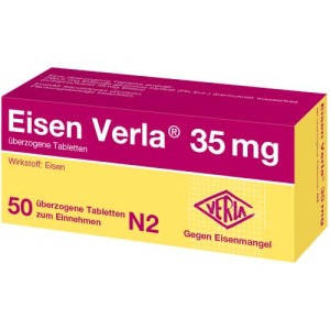 Produktbild von EISEN VERLA 35 mg &uuml;berzogene Tabletten