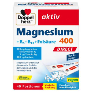 Produktbild von DOPPELHERZ Magnesium+B Vitamine DIRECT Pellets