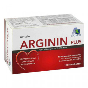 Produktbild von ARGININ PLUS Vitamin B1+B6+B12+Fols&auml;ure Filmtabl.