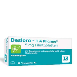 Produktbild von DESLORA-1A Pharma 5 mg Filmtabletten