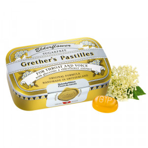 Produktbild von GRETHERS Elderflower zuckerfrei Pastillen
