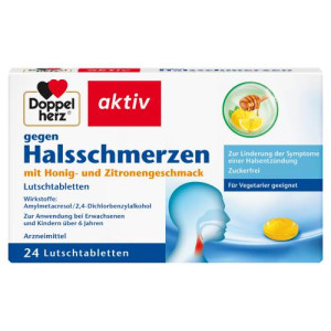 Produktbild von DOPPELHERZ gegen Halsschmerzen Lutschtabletten