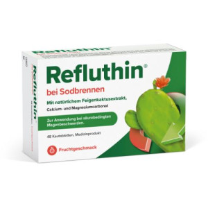 Produktbild von REFLUTHIN bei Sodbrennen Kautabletten Frucht