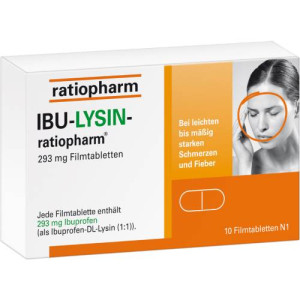 Produktbild von IBU-LYSIN-ratiopharm 293 mg Filmtabletten