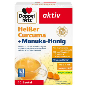 Produktbild von DOPPELHERZ hei&szlig;er Curcuma+Manuka-Honig Granulat
