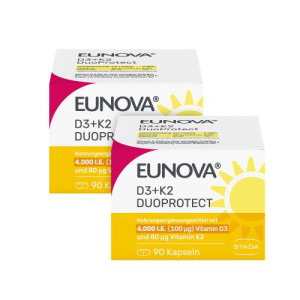 Produktbild von EUNOVA DuoProtect D3+K2 4000 I.E./80 &mu;g Kaps.Kombi