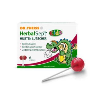 Produktbild von DR.THEISS HerbalSept Husten Lutscher Kids
