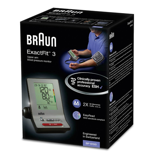 BRAUN BLUTDRUCKMESSGERÄT ExactFit3 Oberarm BP6100