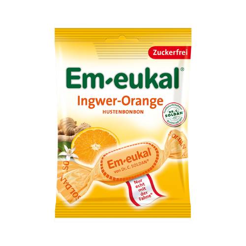 EM-EUKAL Bonbons Ingwer Orange zuckerfrei