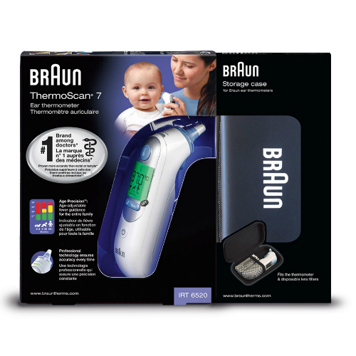 BRAUN THERMOSCAN 7 Kombi Ohrthermometer m.Etui