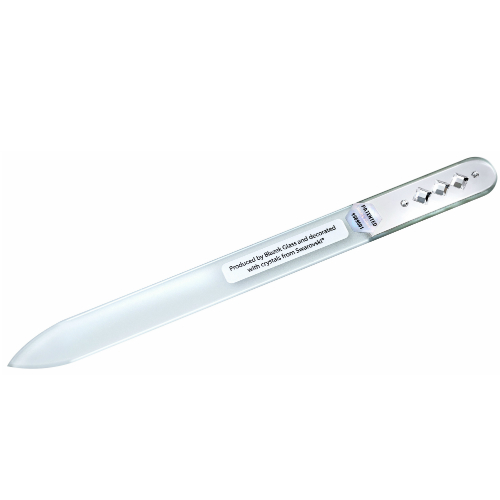 APOLINE Nagelfeile Glas mit 5 Swarovski-Steinen