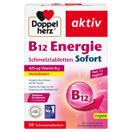 DOPPELHERZ B12 Energie Sofort Schmelztabletten