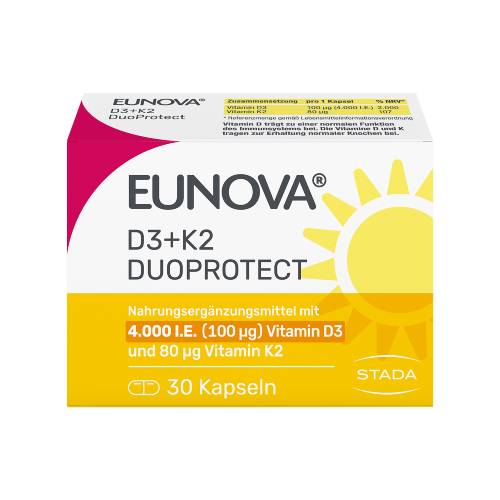 EUNOVA DuoProtect D3+K2 4000 I.E./80 μg Kapseln